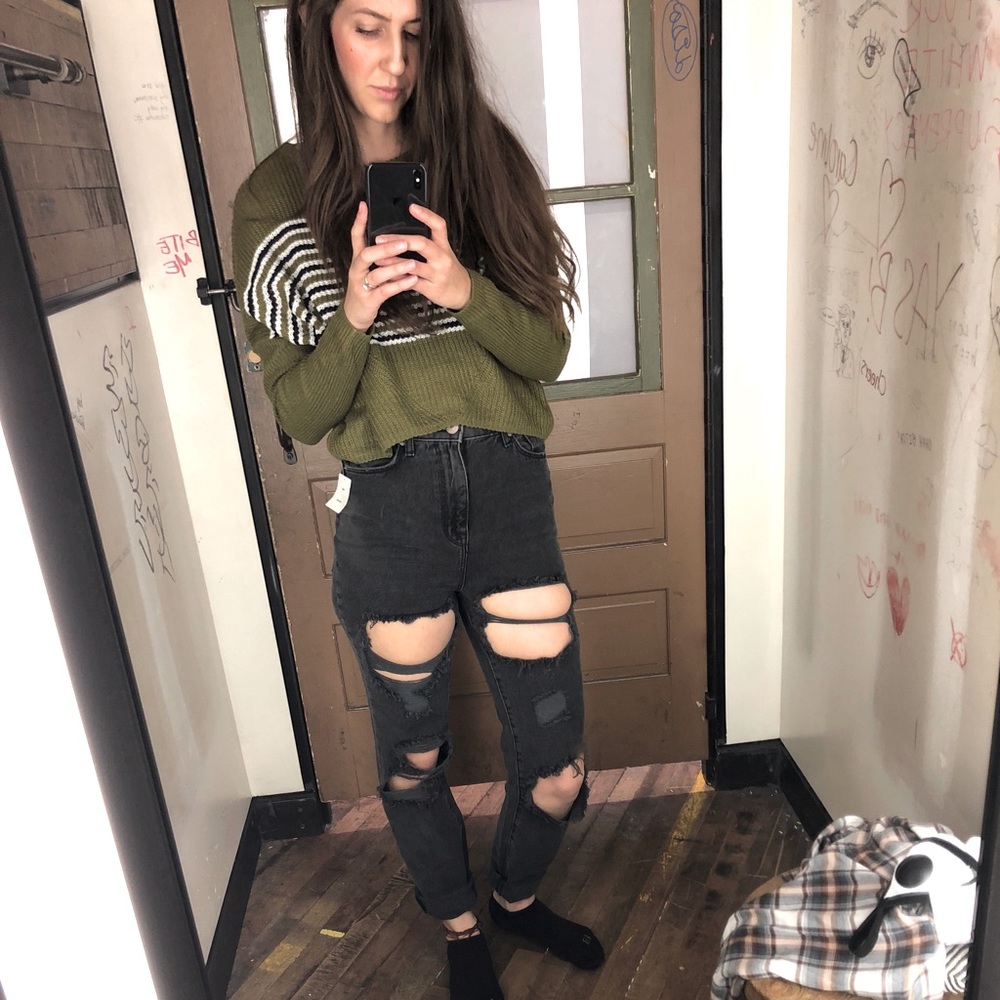High waisted Grey Urban Jeans